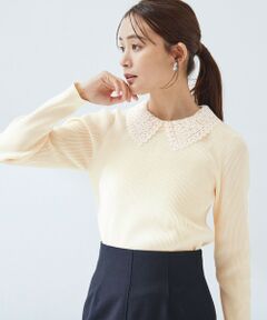 green label relaxing / グリーンレーベル リラクシング ニット・セーター | リブ エリレース 2WAY ニット プルオーバー ウォッシャブル