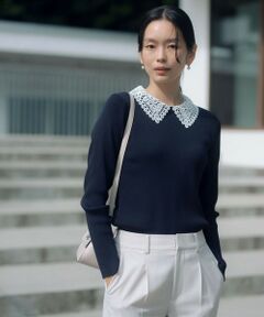 green label relaxing / グリーンレーベル リラクシング ニット・セーター | リブ エリレース 2WAY ニット プルオーバー ウォッシャブル