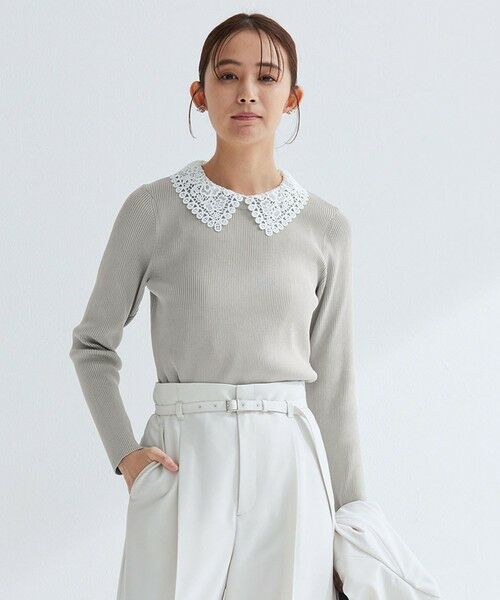 green label relaxing / グリーンレーベル リラクシング ニット・セーター | リブ エリレース 2WAY ニット プルオーバー ウォッシャブル | 詳細8