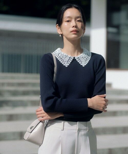 green label relaxing / グリーンレーベル リラクシング ニット・セーター | リブ エリレース 2WAY ニット プルオーバー ウォッシャブル | 詳細15