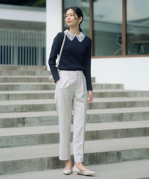 green label relaxing / グリーンレーベル リラクシング ニット・セーター | リブ エリレース 2WAY ニット プルオーバー ウォッシャブル | 詳細16