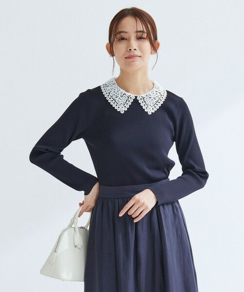 green label relaxing / グリーンレーベル リラクシング ニット・セーター | リブ エリレース 2WAY ニット プルオーバー ウォッシャブル | 詳細18