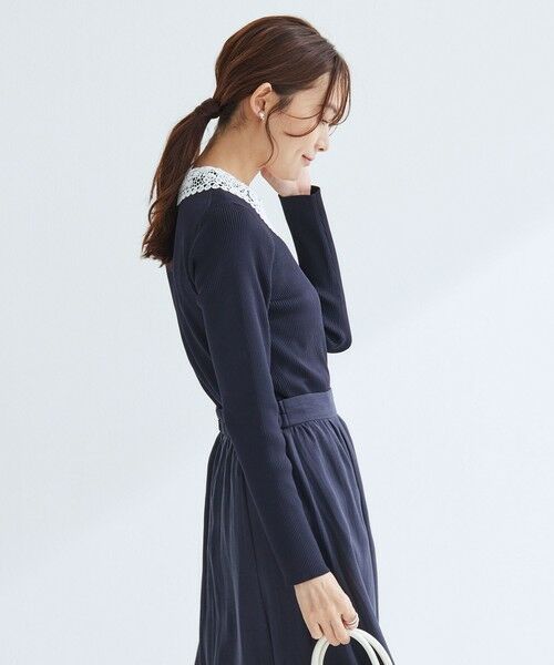 green label relaxing / グリーンレーベル リラクシング ニット・セーター | リブ エリレース 2WAY ニット プルオーバー ウォッシャブル | 詳細21