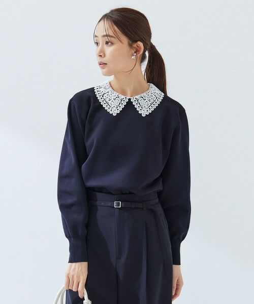 green label relaxing / グリーンレーベル リラクシング ニット・セーター | 【WEB限定】エリレース 2WAY ニット プルオーバー ウォッシャブル | 詳細24