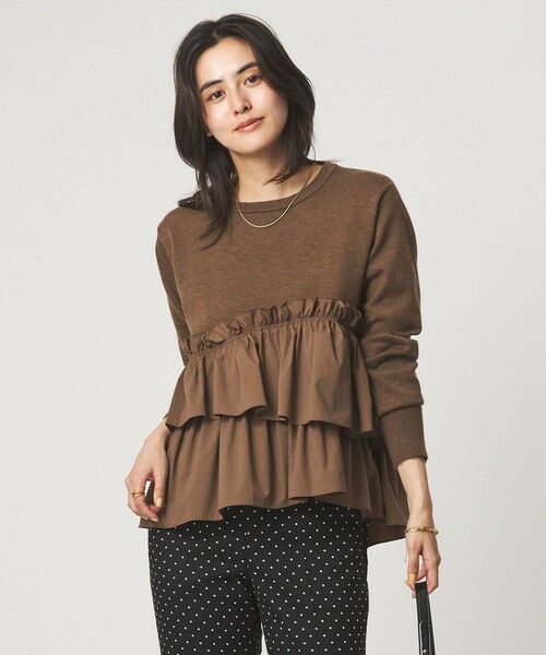 green label relaxing / グリーンレーベル リラクシング ニット・セーター | ティアード ドッキング プルオーバー ニット 2 | 詳細13