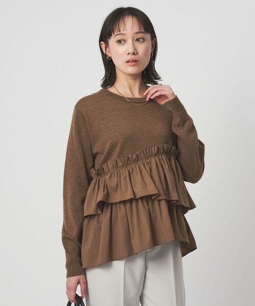 green label relaxing / グリーンレーベル リラクシング ニット・セーター | ティアード ドッキング プルオーバー ニット 2 | 詳細15