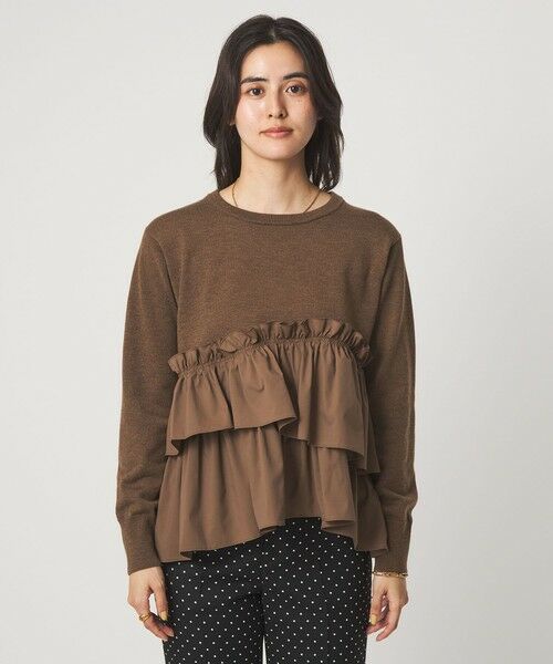 green label relaxing / グリーンレーベル リラクシング ニット・セーター | ティアード ドッキング プルオーバー ニット 2 | 詳細21