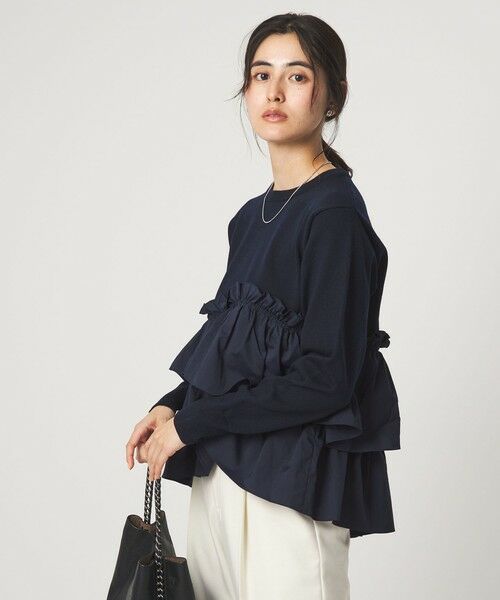 green label relaxing / グリーンレーベル リラクシング ニット・セーター | ティアード ドッキング プルオーバー ニット 2 | 詳細27