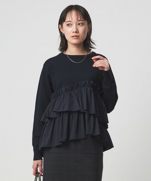 green label relaxing / グリーンレーベル リラクシング ニット・セーター | ティアード ドッキング プルオーバー ニット 2 | 詳細26