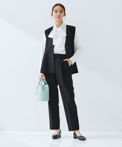 green label relaxing / グリーンレーベル リラクシング スラックス・ドレスパンツ | ［size SHORT/TALLあり］パウドレ テーパード パンツ ウォッシャブル ストレッチ | 詳細7