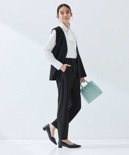 green label relaxing / グリーンレーベル リラクシング スラックス・ドレスパンツ | ［size SHORT/TALLあり］パウドレ テーパード パンツ ウォッシャブル ストレッチ | 詳細9