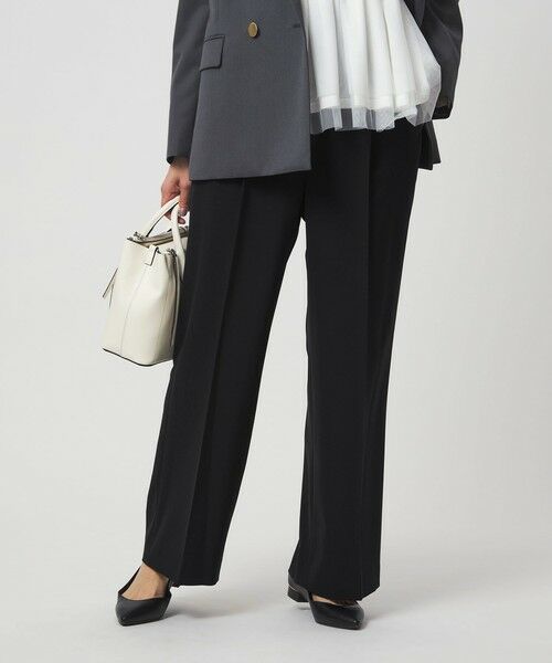 green label relaxing / グリーンレーベル リラクシング スラックス・ドレスパンツ | ［size SHORT/TALLあり］パウドレ ワイド パンツ ウォッシャブル ストレッチ | 詳細2