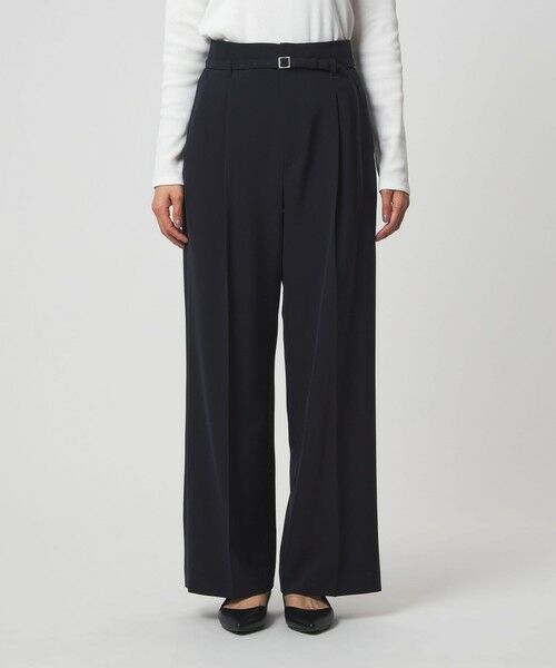 green label relaxing / グリーンレーベル リラクシング スラックス・ドレスパンツ | ［size SHORT/TALLあり］パウドレ ワイド パンツ ウォッシャブル ストレッチ | 詳細20