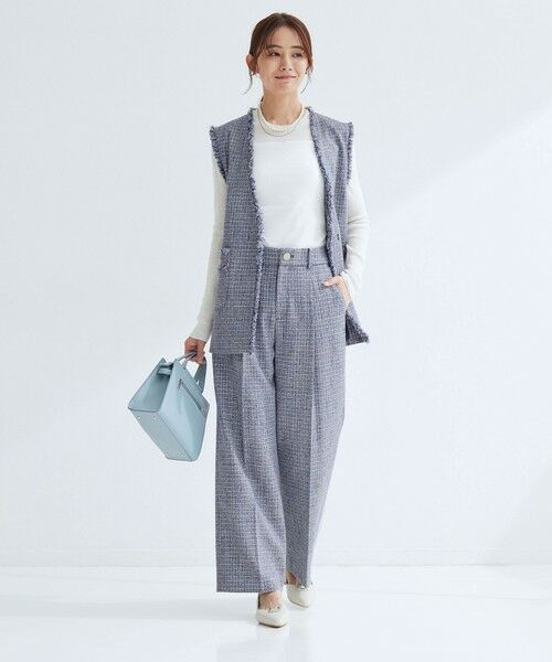 green label relaxing / グリーンレーベル リラクシング その他パンツ | ライト ツイードライク パンツ | 詳細9