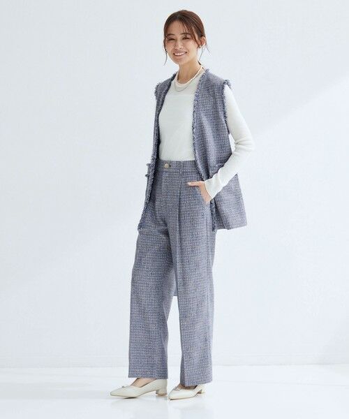 green label relaxing / グリーンレーベル リラクシング その他パンツ | ライト ツイードライク パンツ | 詳細7