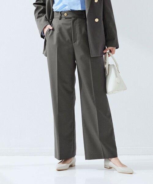 green label relaxing / グリーンレーベル リラクシング スラックス・ドレスパンツ | ［size SHORT/TALLあり］Greed グリード ストレート パンツ ウォッシャブル | 詳細1