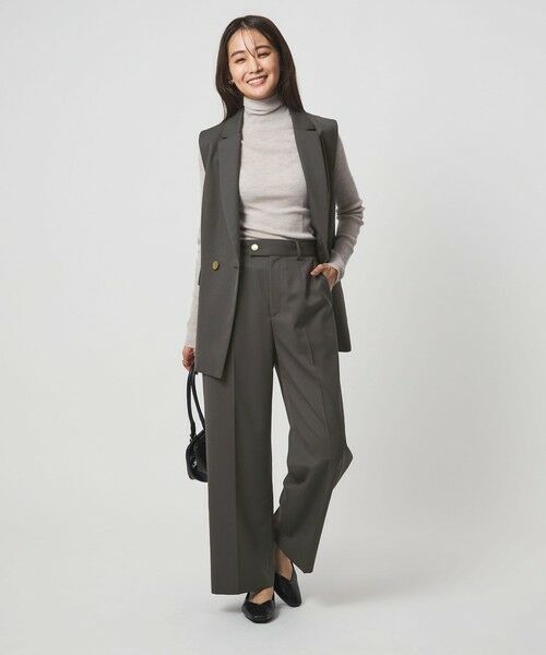 green label relaxing / グリーンレーベル リラクシング スラックス・ドレスパンツ | ［size SHORT/TALLあり］Greed グリード ストレート パンツ ウォッシャブル | 詳細10