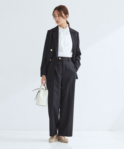 green label relaxing / グリーンレーベル リラクシング スラックス・ドレスパンツ | ［size SHORT/TALLあり］Greed グリード ストレート パンツ ウォッシャブル | 詳細20