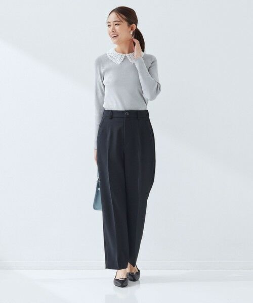 green label relaxing / グリーンレーベル リラクシング スラックス・ドレスパンツ | ［size SHORT/TALLあり］Daily chic セミフレア パンツ | 詳細8