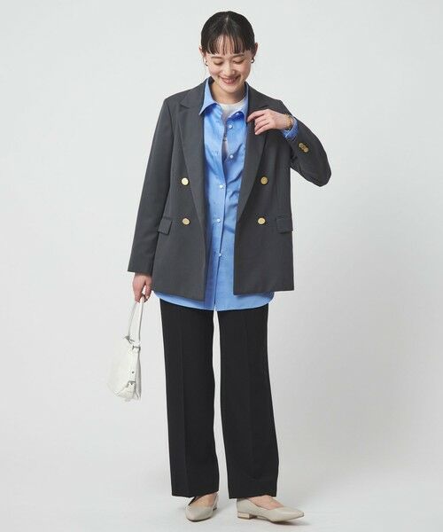 green label relaxing / グリーンレーベル リラクシング スラックス・ドレスパンツ | ［size SHORT/TALLあり］Daily Chic セミフレア パンツ | 詳細12