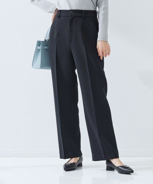 green label relaxing / グリーンレーベル リラクシング スラックス・ドレスパンツ | ［size SHORT/TALLあり］Daily chic セミフレア パンツ | 詳細4