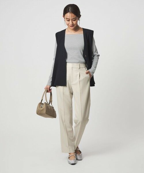 green label relaxing / グリーンレーベル リラクシング スラックス・ドレスパンツ | ［size SHORT/TALLあり］パウドレ テーパード パンツ ナチュラル | 詳細11