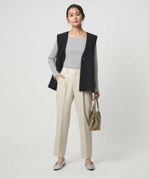 green label relaxing / グリーンレーベル リラクシング スラックス・ドレスパンツ | ［size SHORT/TALLあり］パウドレ テーパード パンツ ナチュラル | 詳細12