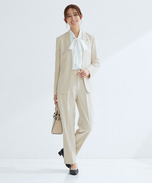 green label relaxing / グリーンレーベル リラクシング スラックス・ドレスパンツ | ［size SHORT/TALLあり］パウドレ テーパード パンツ ナチュラル | 詳細6