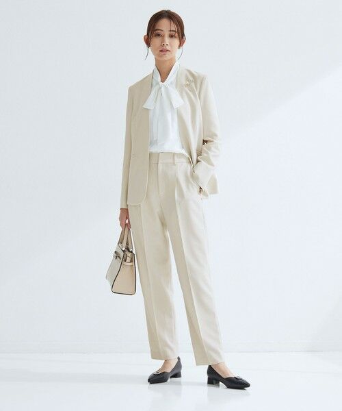 green label relaxing / グリーンレーベル リラクシング スラックス・ドレスパンツ | ［size SHORT/TALLあり］パウドレ テーパード パンツ ナチュラル | 詳細7