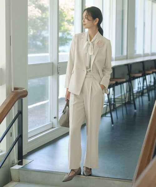 green label relaxing / グリーンレーベル リラクシング スラックス・ドレスパンツ | ［size SHORT/TALLあり］パウドレ ワイド パンツ ナチュラル | 詳細1