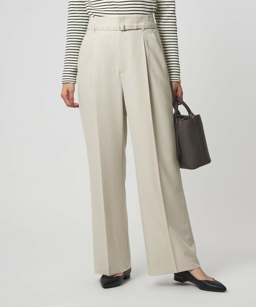 green label relaxing / グリーンレーベル リラクシング スラックス・ドレスパンツ | ［size SHORT/TALLあり］パウドレ ワイド パンツ ナチュラル | 詳細10