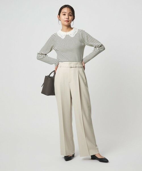 green label relaxing / グリーンレーベル リラクシング スラックス・ドレスパンツ | ［size SHORT/TALLあり］パウドレ ワイド パンツ ナチュラル | 詳細12