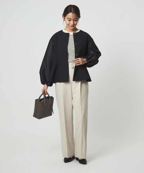 green label relaxing / グリーンレーベル リラクシング スラックス・ドレスパンツ | ［size SHORT/TALLあり］パウドレ ワイド パンツ ナチュラル | 詳細13