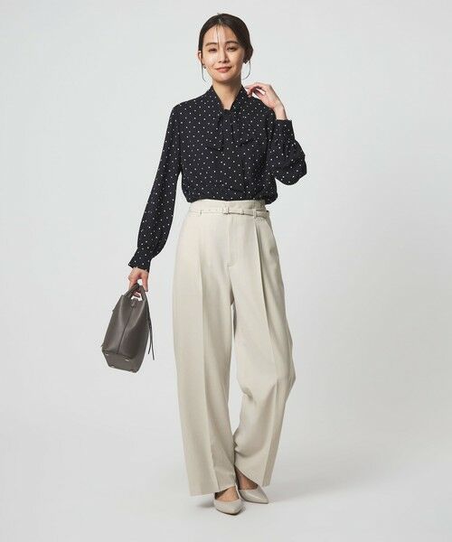 green label relaxing / グリーンレーベル リラクシング スラックス・ドレスパンツ | ［size SHORT/TALLあり］パウドレ ワイド パンツ ナチュラル | 詳細15