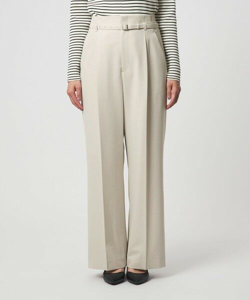 green label relaxing / グリーンレーベル リラクシング スラックス・ドレスパンツ | ［size SHORT/TALLあり］パウドレ ワイド パンツ ナチュラル | 詳細16