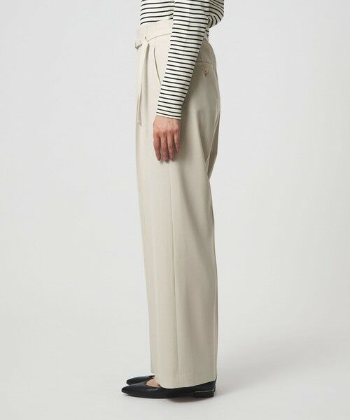 green label relaxing / グリーンレーベル リラクシング スラックス・ドレスパンツ | ［size SHORT/TALLあり］パウドレ ワイド パンツ ナチュラル | 詳細17