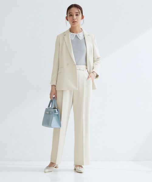 green label relaxing / グリーンレーベル リラクシング スラックス・ドレスパンツ | ［size SHORT/TALLあり］パウドレ ワイド パンツ ナチュラル | 詳細5