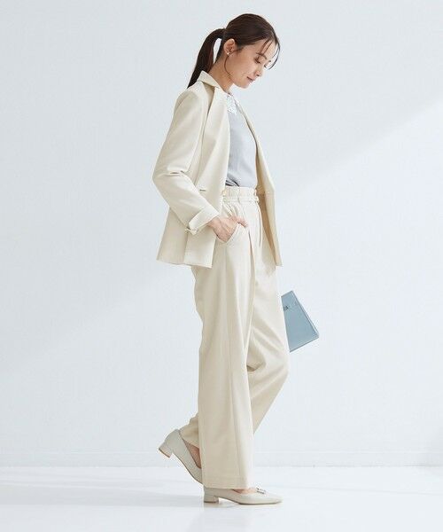 green label relaxing / グリーンレーベル リラクシング スラックス・ドレスパンツ | ［size SHORT/TALLあり］パウドレ ワイド パンツ ナチュラル | 詳細6