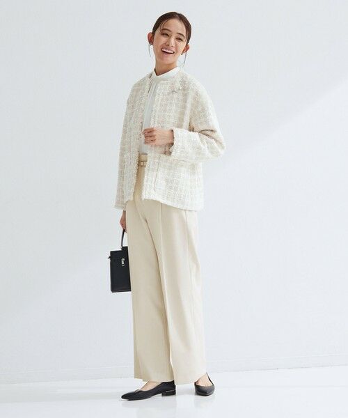 green label relaxing / グリーンレーベル リラクシング スラックス・ドレスパンツ | ［size SHORT/TALLあり］パウドレ ワイド パンツ ナチュラル | 詳細7