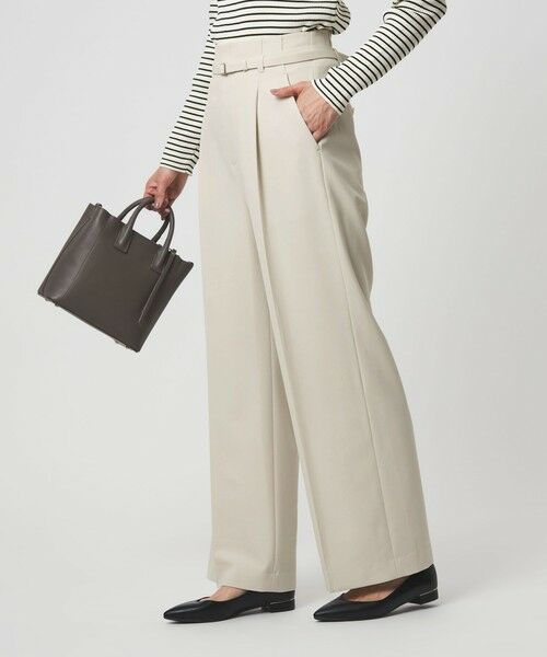 green label relaxing / グリーンレーベル リラクシング スラックス・ドレスパンツ | ［size SHORT/TALLあり］パウドレ ワイド パンツ ナチュラル | 詳細9
