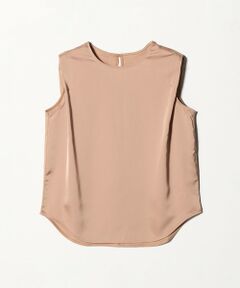 green label relaxing / グリーンレーベル リラクシング カットソー | サテン ドッキング ラウンドヘム タンクトップ カットソー