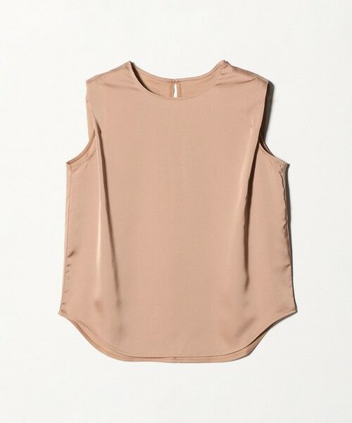 green label relaxing / グリーンレーベル リラクシング カットソー | サテン ドッキング ラウンドヘム タンクトップ カットソー（ORANGE）