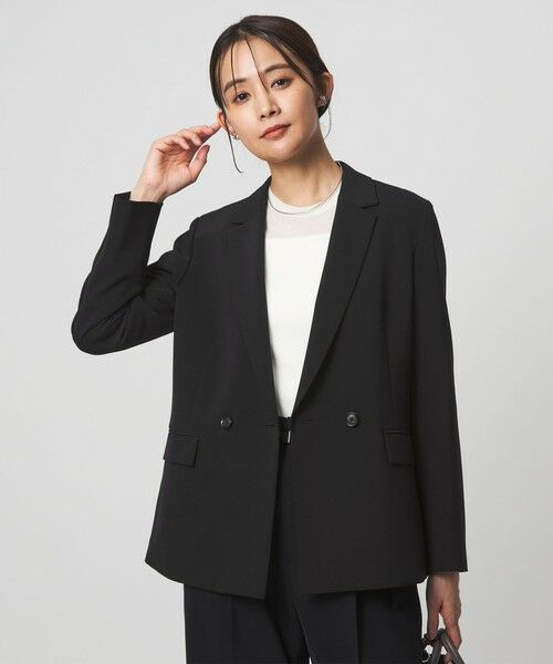 green label relaxing / グリーンレーベル リラクシング テーラードジャケット | ［size SHORTあり］パウドレ ダブル ジャケット ウォッシャブル ストレッチ | 詳細1