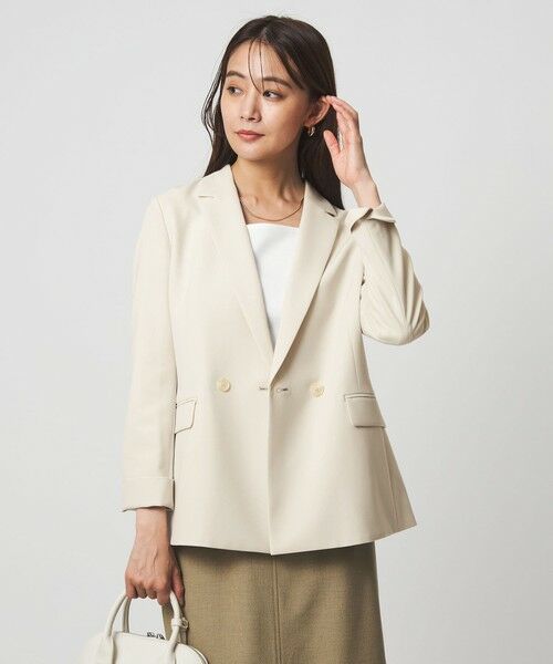 green label relaxing / グリーンレーベル リラクシング テーラードジャケット | ［size SHORTあり］パウドレ ダブル ジャケット ウォッシャブル ストレッチ | 詳細16