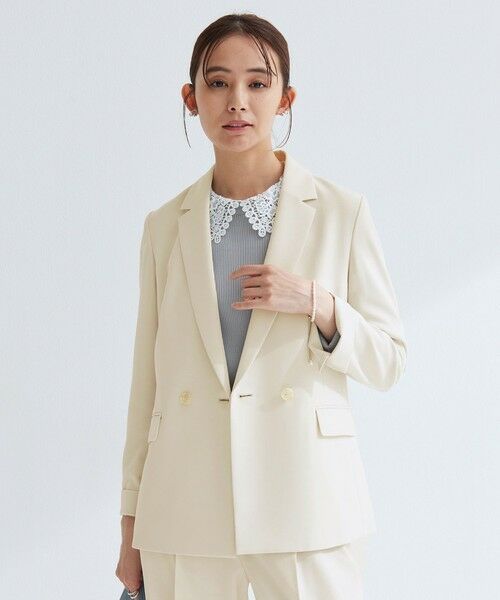 green label relaxing / グリーンレーベル リラクシング テーラードジャケット | ［size SHORTあり］パウドレ ダブル ジャケット ウォッシャブル ストレッチ | 詳細7