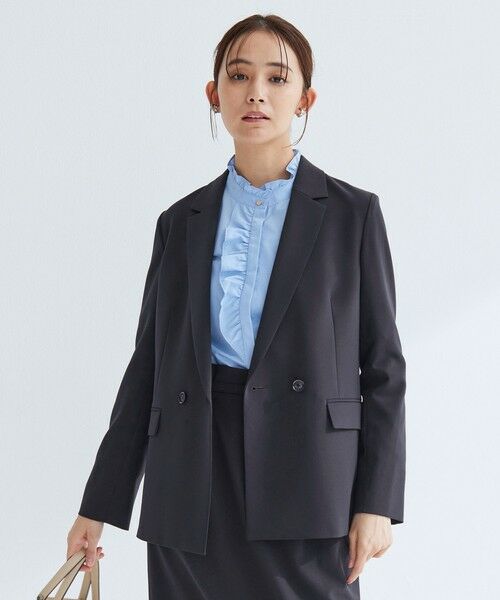 green label relaxing / グリーンレーベル リラクシング テーラードジャケット | ［size SHORTあり］パウドレ ダブル ジャケット ウォッシャブル ストレッチ | 詳細24