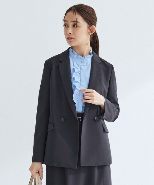 green label relaxing / グリーンレーベル リラクシング テーラードジャケット | ［size SHORTあり］パウドレ ダブル ジャケット ウォッシャブル ストレッチ | 詳細25