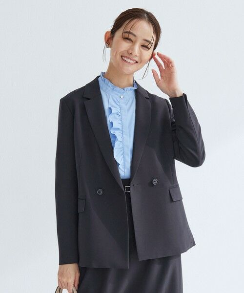 green label relaxing / グリーンレーベル リラクシング テーラードジャケット | ［size SHORTあり］パウドレ ダブル ジャケット ウォッシャブル ストレッチ | 詳細26