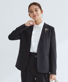 green label relaxing / グリーンレーベル リラクシング ノーカラージャケット | ［size SHORTあり］パウドレ ノーラペル ジャケット ウォッシャブル ストレッチ