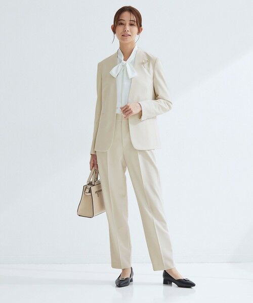 green label relaxing / グリーンレーベル リラクシング ノーカラージャケット | ［size SHORTあり］パウドレ ノーラペル ジャケット ウォッシャブル ストレッチ | 詳細7